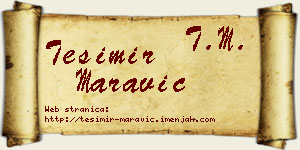 Tešimir Maravić vizit kartica